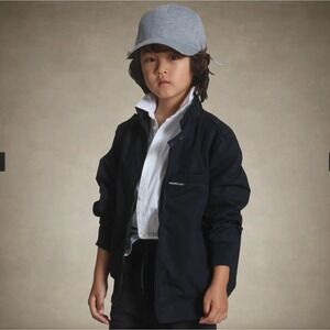 Members Only Toddler Boys Iconic Racer Jacket Sz 2T Black Logo Pocket Preppy
